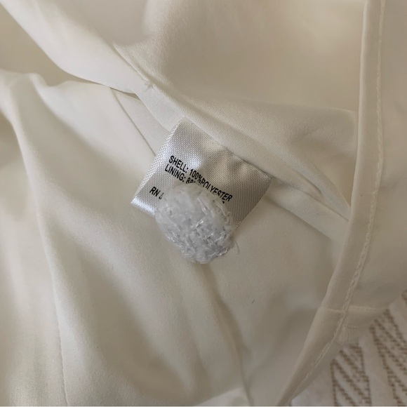 NWT Gianni Bini Eliza Tweed‎ Square Neck Button White Textured A-Line Mini Dress
